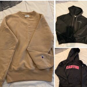 Bundle of 3 sweaters hoodies size S XS and L